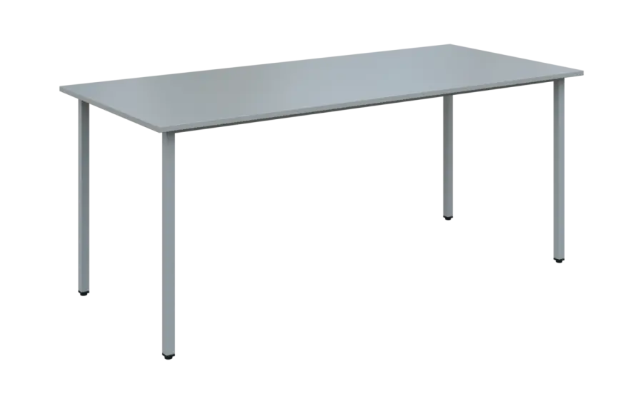 JSB 180N Jídelní stůl 1800 x 800 mm, deska šedá / podnož stříbrná